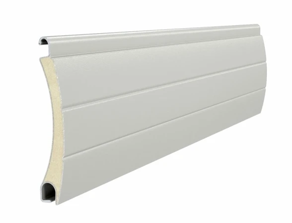 Przekrój izolowanego pancerza rolety PVC w kolorze białym, Rolety zewnętrzne